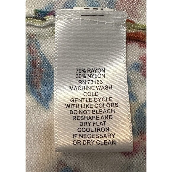 Cable & Gauge Women Size M Floral Button Up Cardigan Sweater Art To Wear Office - Picture 9 of 9